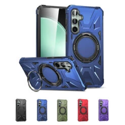 Shockproof Samsung Galaxy S23 FE Case Cover Ring Stand W/ MagSafe S711