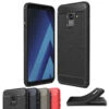 Slim Samsung Galaxy A8 2018 Carbon Fibre Soft Carbon Case Cover A530