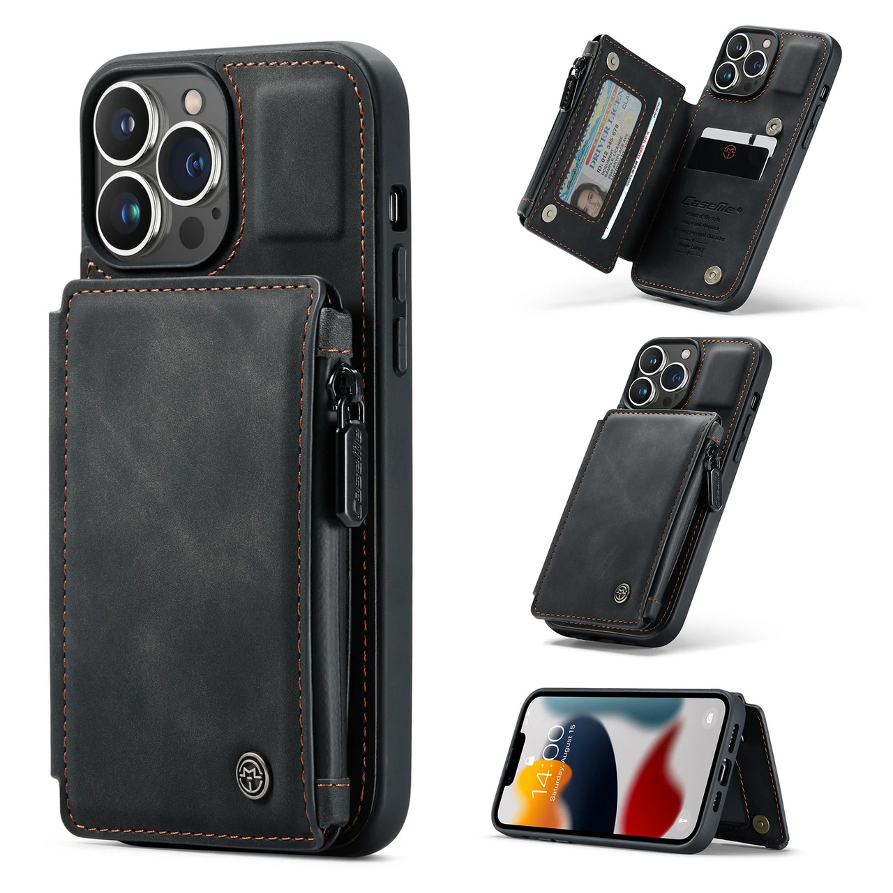 CaseMe Shockproof IPhone 14 Pro Max Leather Case Cover Wallet Apple 3 CaseMe Shockproof IPhone 14 Pro Max Leather Case Cover Wallet Apple - Image 3