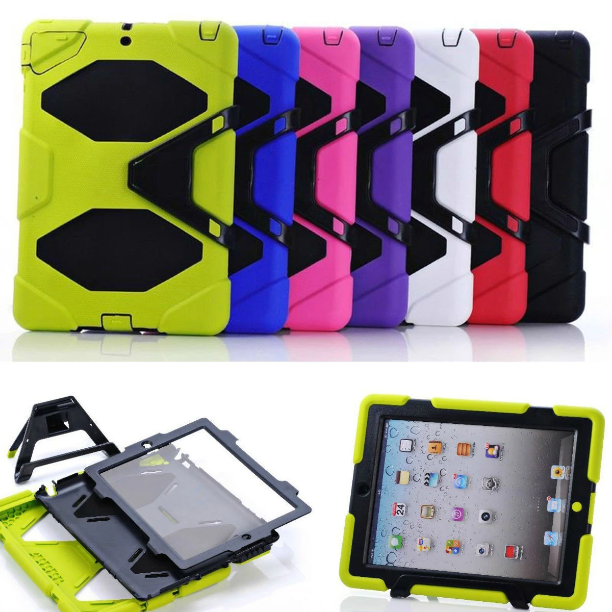 Heavy Duty IPad Air 2 Kids Case Cover 3-in-1 Apple Shockproof 10 Heavy Duty IPad Air 2 Kids Case Cover 3-in-1 Apple Shockproof - Image 10