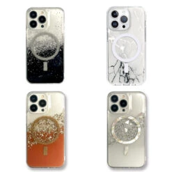 Shockproof Case IPhone 14 Clear Cover Sleek Pattern MagSafe Apple