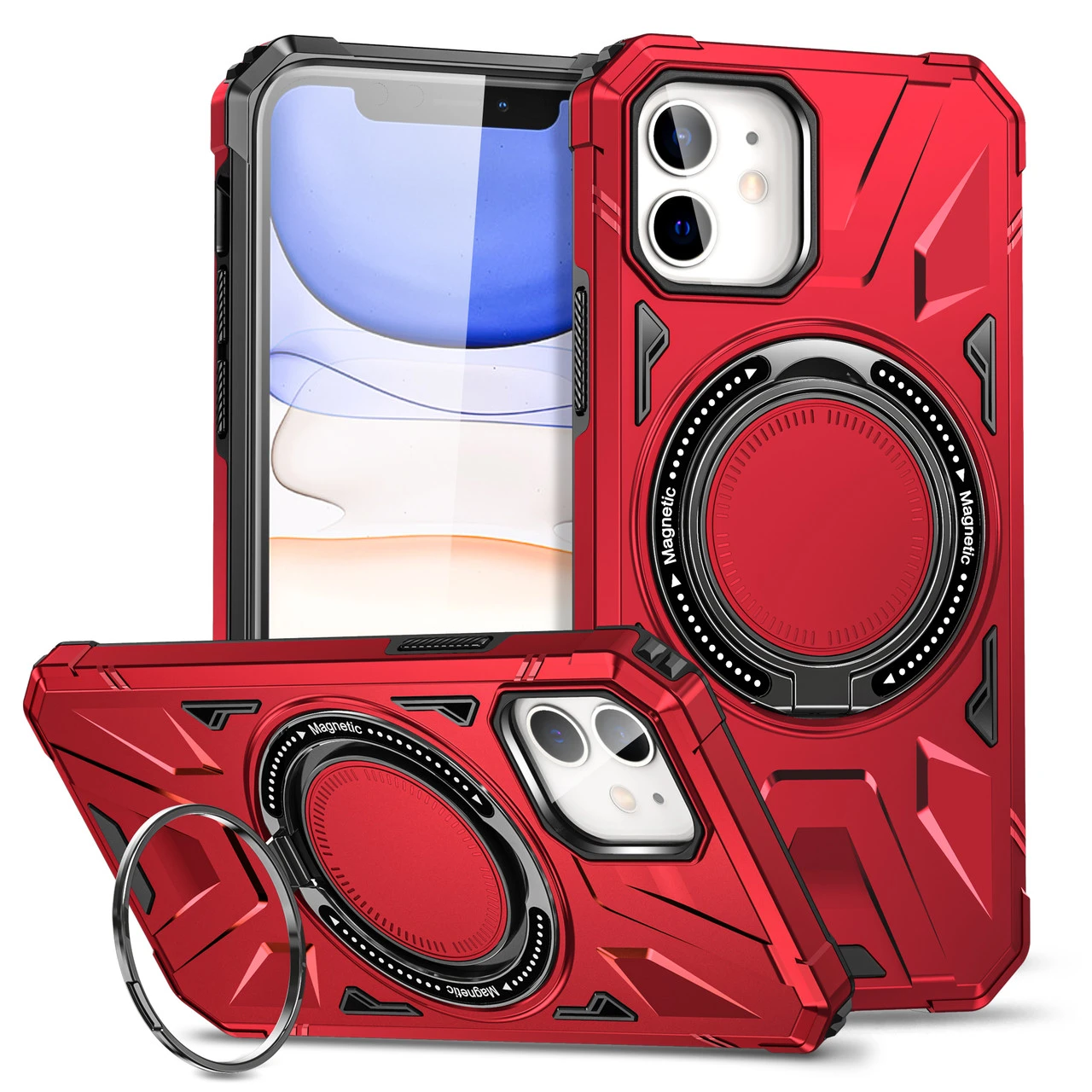 Shockproof IPhone 11 Case Cover Ring Stand W/ MagSafe Apple IPhone11 13 Shockproof IPhone 11 Case Cover Ring Stand W/ MagSafe Apple IPhone11 - Image 13