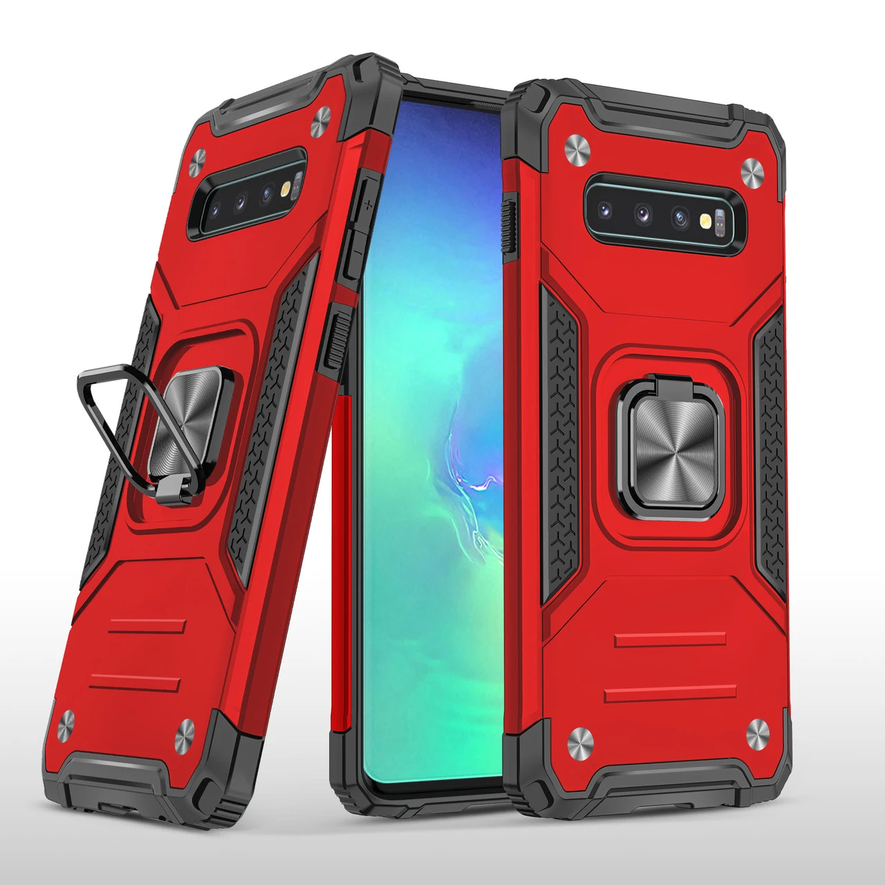 Shockproof Samsung Galaxy S10+ Plus Heavy Duty Tough Case Cover Ring 4 Shockproof Samsung Galaxy S10+ Plus Heavy Duty Tough Case Cover Ring - Image 4