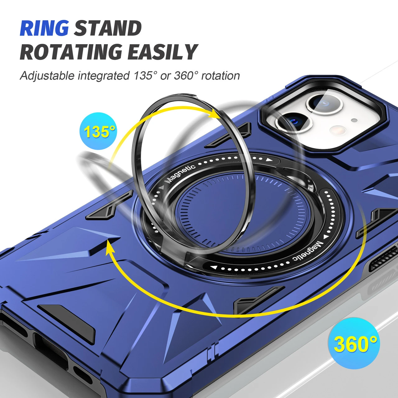 Shockproof IPhone 11 Case Cover Ring Stand W/ MagSafe Apple IPhone11 4 Shockproof IPhone 11 Case Cover Ring Stand W/ MagSafe Apple IPhone11 - Image 4