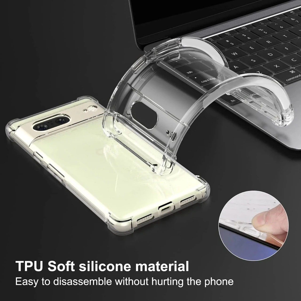 Google Pixel 8 5G Clear Mobile Phone Case Shockproof Cover Bumper 3 Google Pixel 8 5G Clear Mobile Phone Case Shockproof Cover Bumper - Image 3
