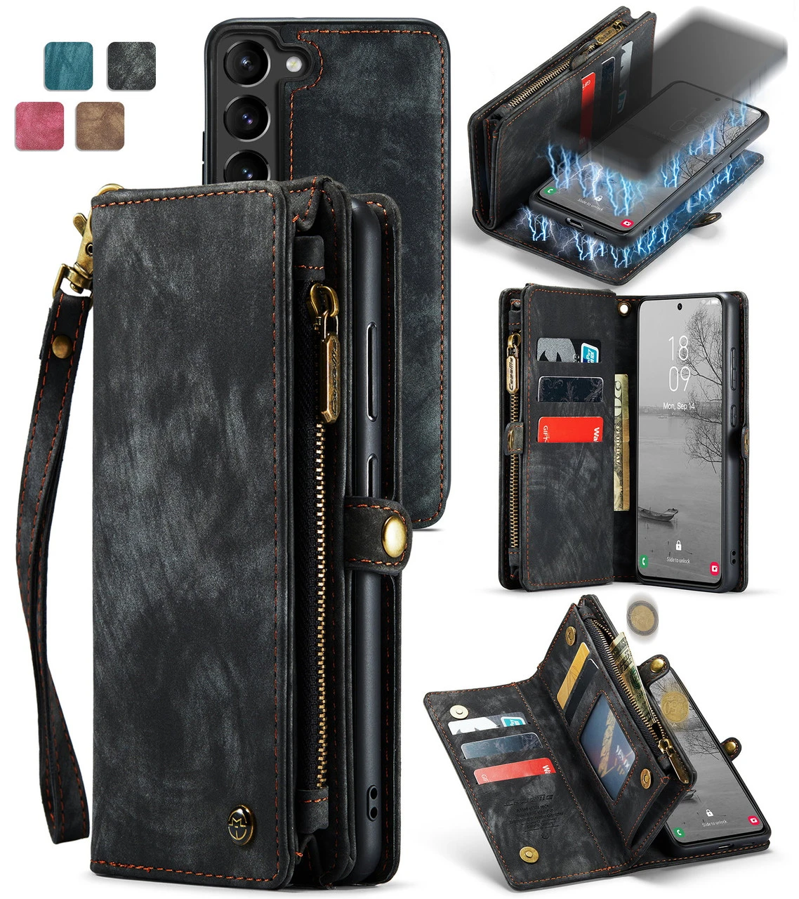 CaseMe 2-in-1 Samsung Galaxy S23+ Plus 5G Detachable Case Wallet Cover 5 CaseMe 2-in-1 Samsung Galaxy S23+ Plus 5G Detachable Case Wallet Cover - Image 5