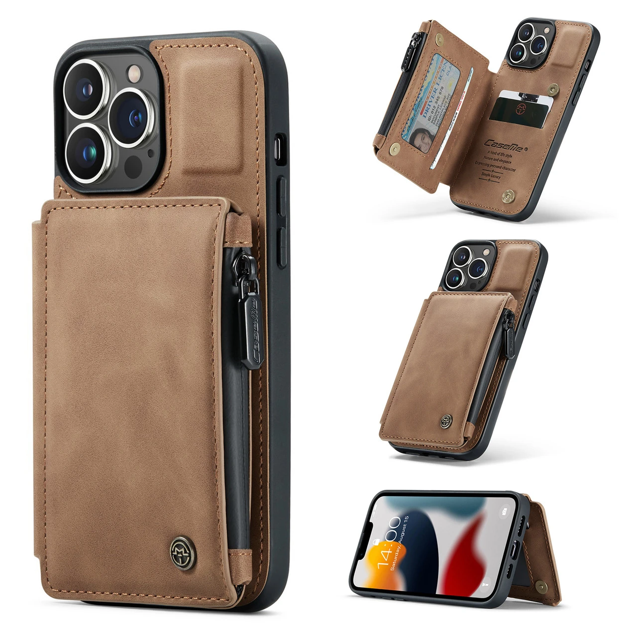 CaseMe Shockproof IPhone 14 Pro Max Leather Case Cover Wallet Apple 5 CaseMe Shockproof IPhone 14 Pro Max Leather Case Cover Wallet Apple - Image 5