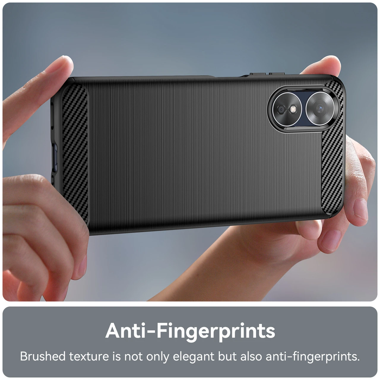 Slim OPPO A17 4G Shockproof Soft Carbon Case Cover Skin 7 Slim OPPO A17 4G Shockproof Soft Carbon Case Cover Skin - Image 7