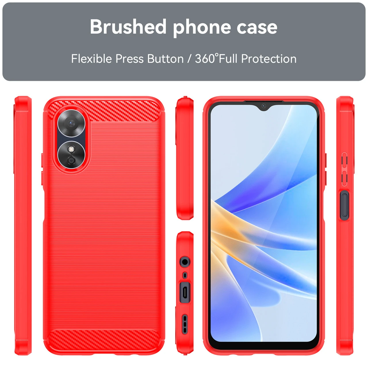 Slim OPPO A17 4G Shockproof Soft Carbon Case Cover Skin 13 Slim OPPO A17 4G Shockproof Soft Carbon Case Cover Skin - Image 13
