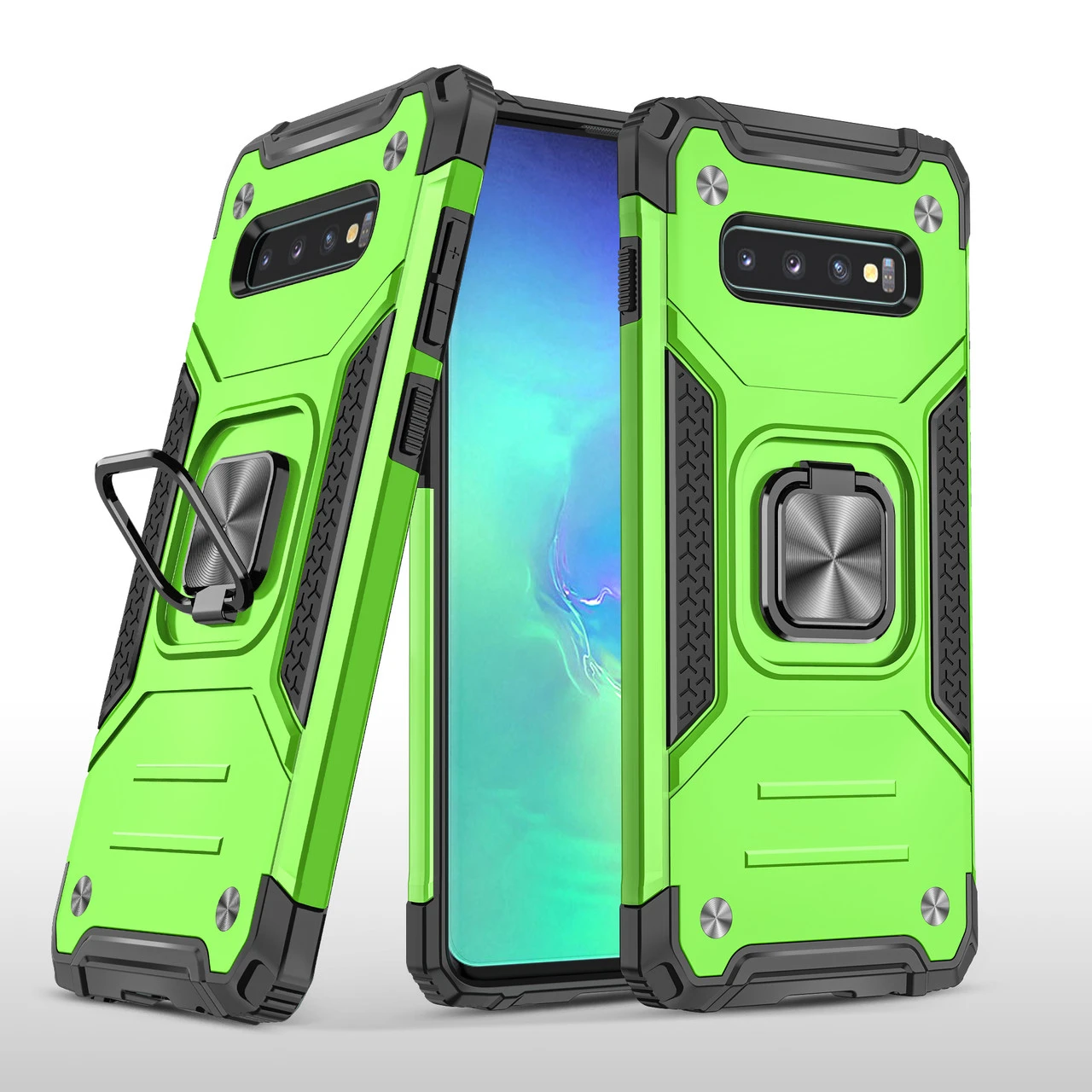 Shockproof Samsung Galaxy S10e Heavy Duty Tough Case Cover Ring Holder 5 Shockproof Samsung Galaxy S10e Heavy Duty Tough Case Cover Ring Holder - Image 5