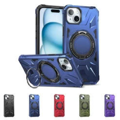Shockproof IPhone 15 Case Cover Ring Stand W/ MagSafe Apple IPhone15