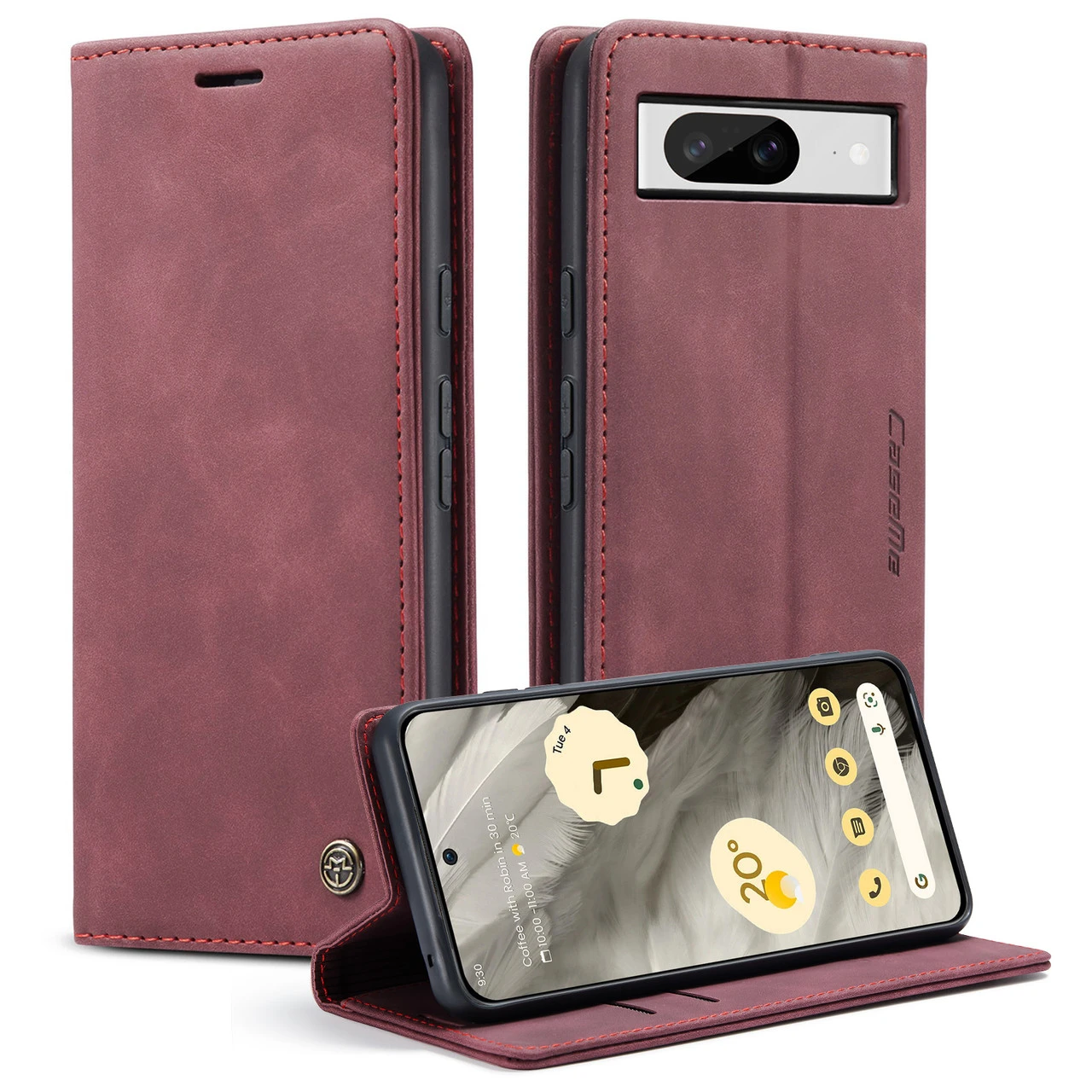 CaseMe Google Pixel 8 5G Classic PU Leather Folio Case Cover 16 CaseMe Google Pixel 8 5G Classic PU Leather Folio Case Cover - Image 16