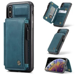 CaseMe Shockproof IPhone X Xs Leather Case Cover Zipper Wallet Apple