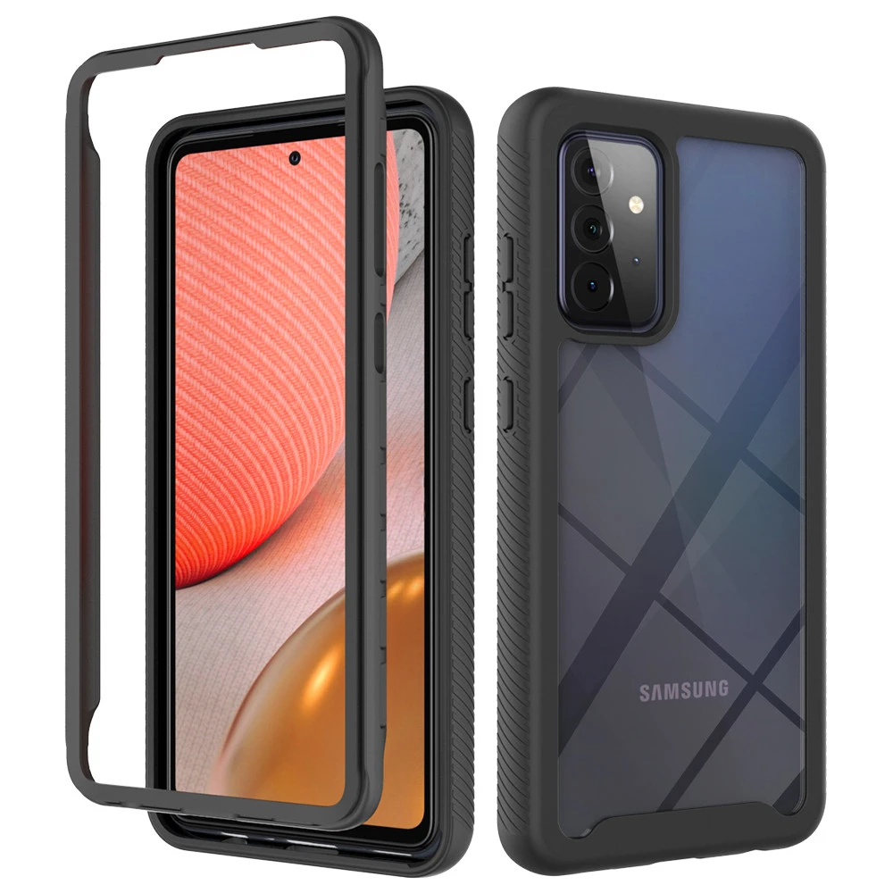 Shockproof Bumper Case Samsung Galaxy A72 4G 5G Clear Back Cover A725 3 Shockproof Bumper Case Samsung Galaxy A72 4G 5G Clear Back Cover A725 - Image 3