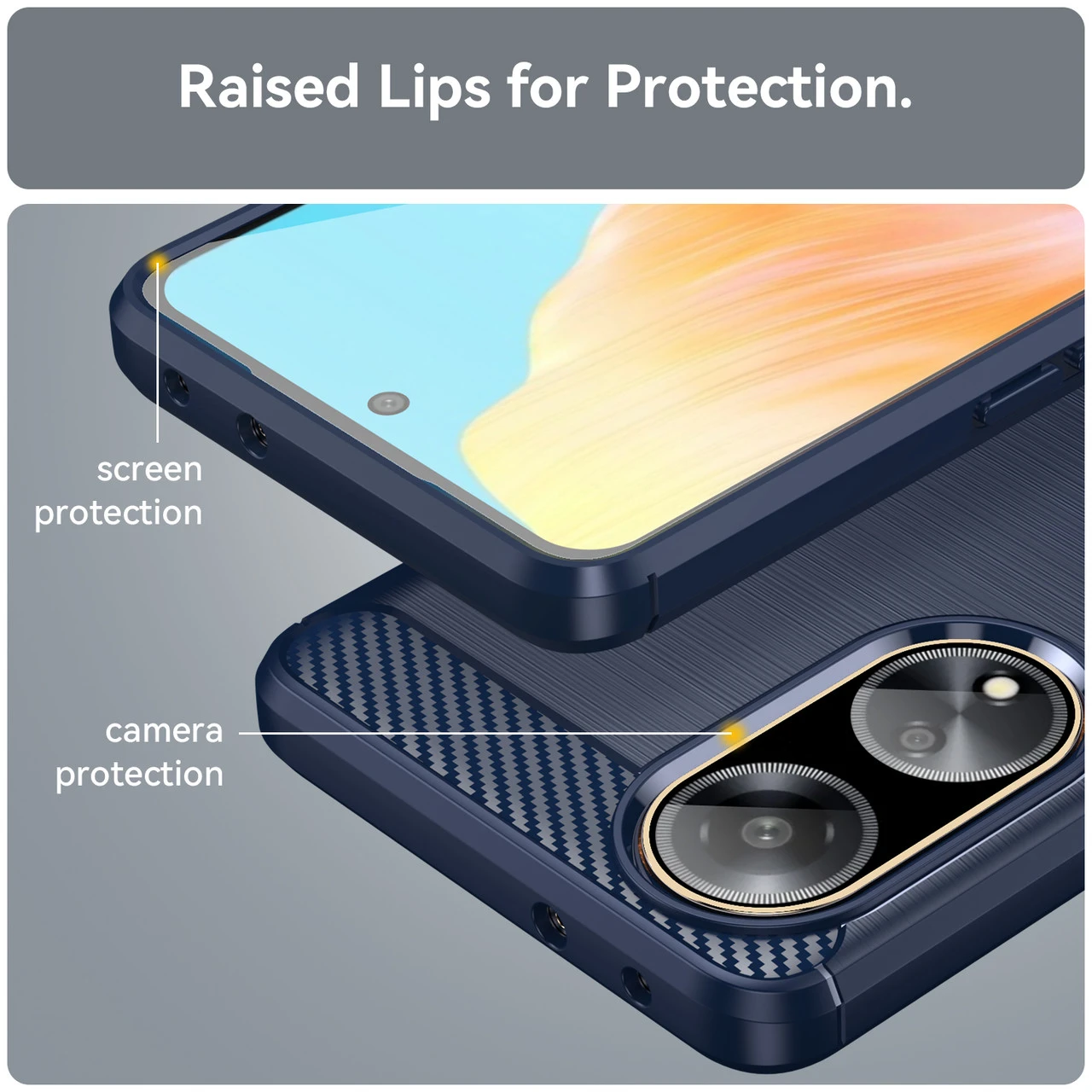 Slim OPPO A98 5G Shockproof Soft Carbon Case Cover Skin 8 Slim OPPO A98 5G Shockproof Soft Carbon Case Cover Skin - Image 8