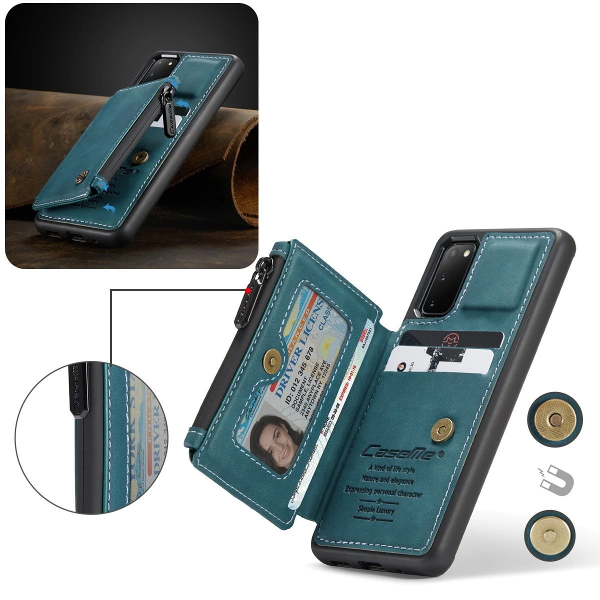 CaseMe Shockproof Samsung Galaxy Note10+ Plus Leather Case Cover 8 CaseMe Shockproof Samsung Galaxy Note10+ Plus Leather Case Cover - Image 8