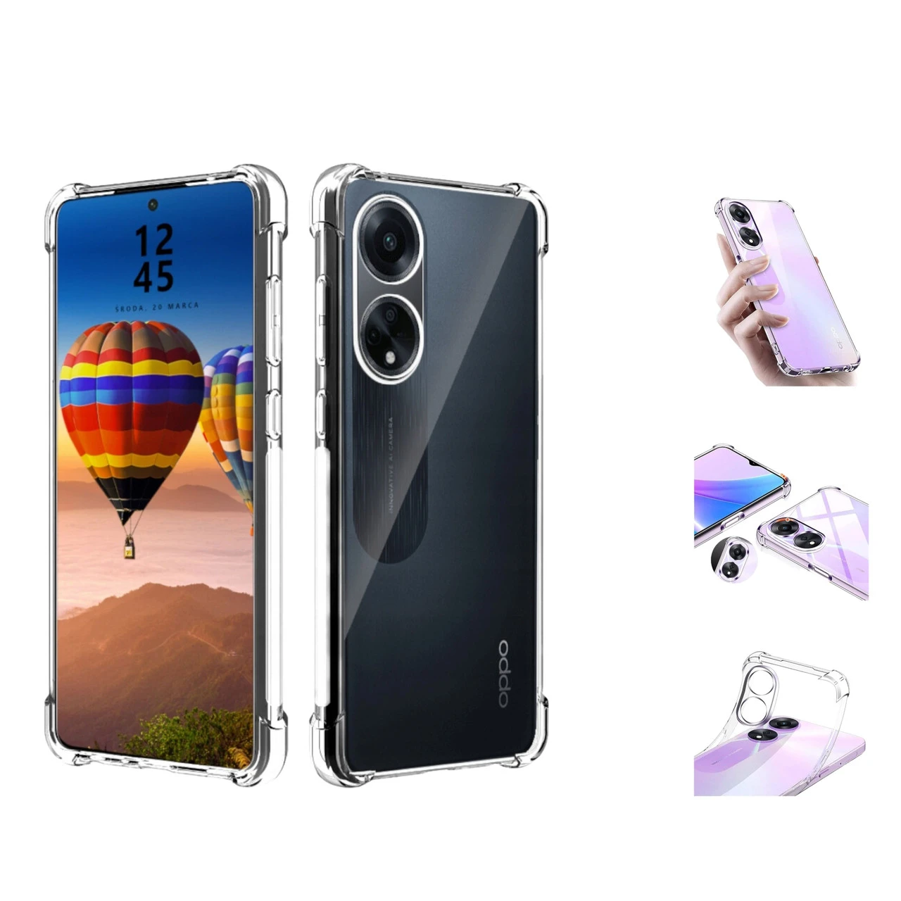 OPPO A98 5G Clear Mobile Phone Case Shockproof Cover Bumper 1 OPPO A98 5G Clear Mobile Phone Case Shockproof Cover Bumper