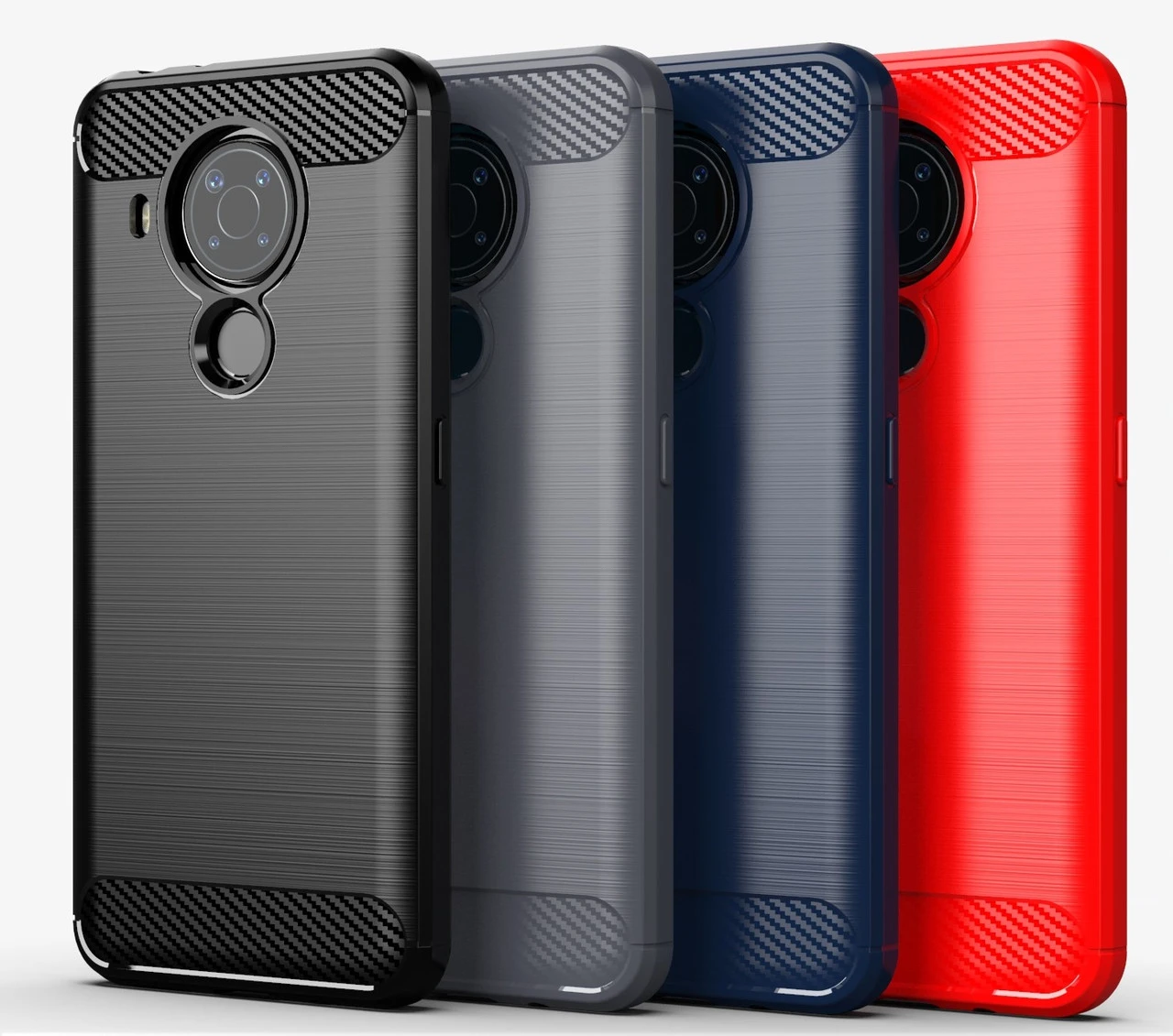 Slim Case For Nokia 5.4 Carbon Fibre Soft Cover 6 Slim Case For Nokia 5.4 Carbon Fibre Soft Cover - Image 6