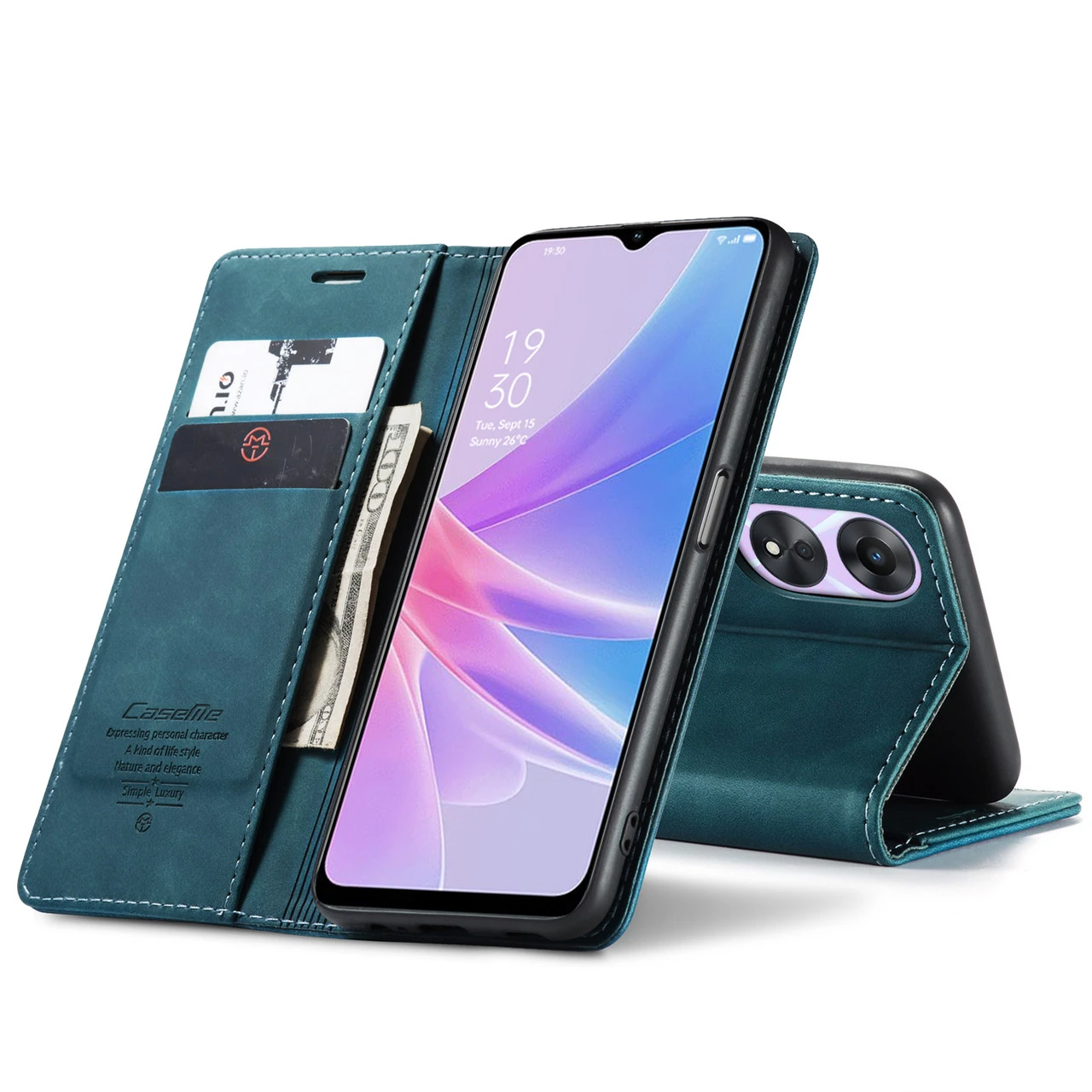 CaseMe OPPO A78 4G Classic PU Leather Folio Case Cover 13 CaseMe OPPO A78 4G Classic PU Leather Folio Case Cover - Image 13