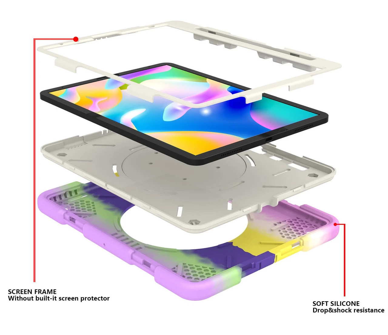 Kids Shockproof IPad Air 5 10.9" 5th Gen Apple Case Cover Colourful 15 Kids Shockproof IPad Air 5 10.9" 5th Gen Apple Case Cover Colourful - Image 15