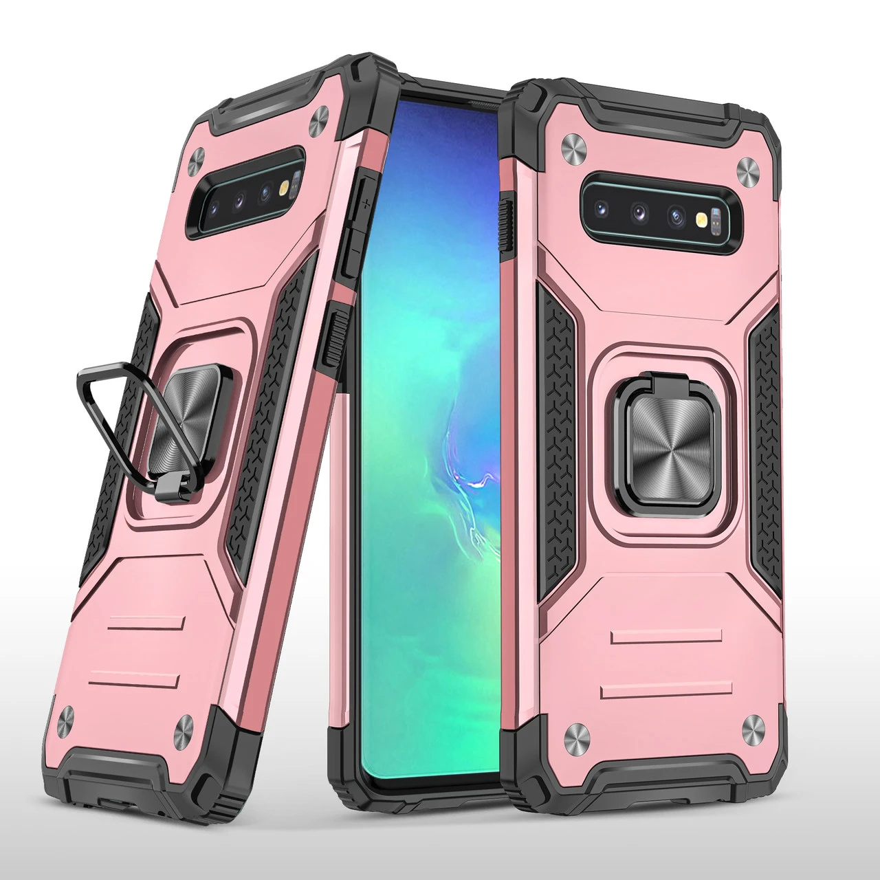 Shockproof Samsung Galaxy S10e Heavy Duty Tough Case Cover Ring Holder 6 Shockproof Samsung Galaxy S10e Heavy Duty Tough Case Cover Ring Holder - Image 6