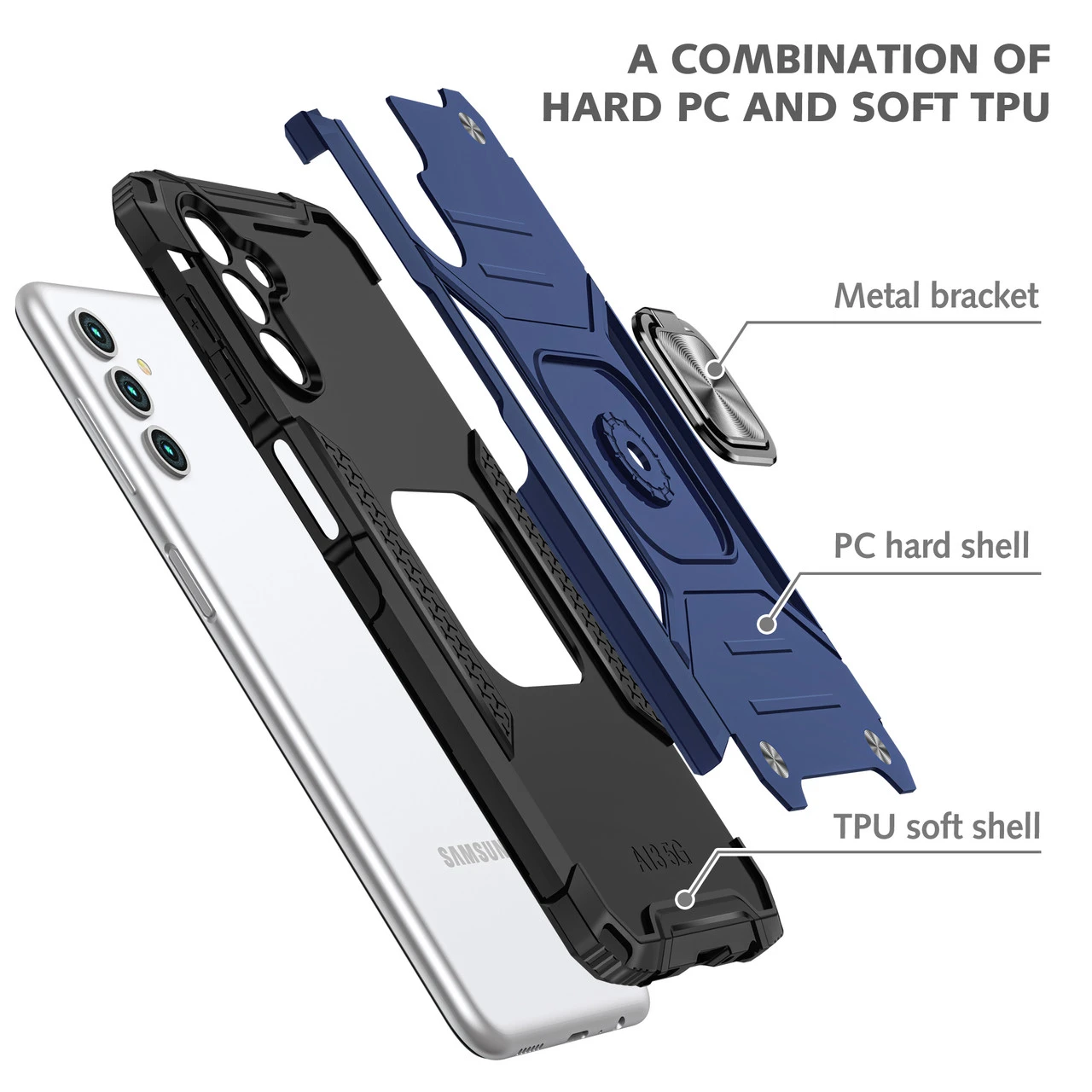 Shockproof Samsung Galaxy A04S Heavy Duty Tough Case Cover A047 A047F 9 Shockproof Samsung Galaxy A04S Heavy Duty Tough Case Cover A047 A047F - Image 9