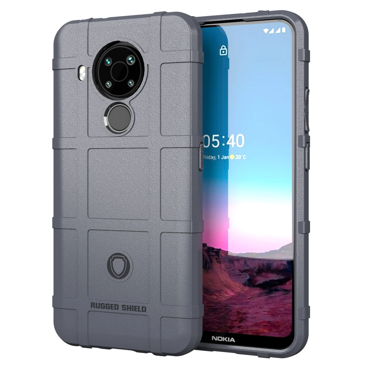 Shockproof Case For Nokia 5.4 Heavy Duty Soft Tough Cover Grid Style 6 Shockproof Case For Nokia 5.4 Heavy Duty Soft Tough Cover Grid Style - Image 6