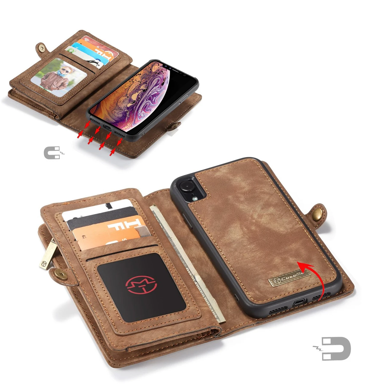 CaseMe 2-in-1 IPhone 7 8 Detachable Case Leather Wallet Cover Apple 6 CaseMe 2-in-1 IPhone 7 8 Detachable Case Leather Wallet Cover Apple - Image 6