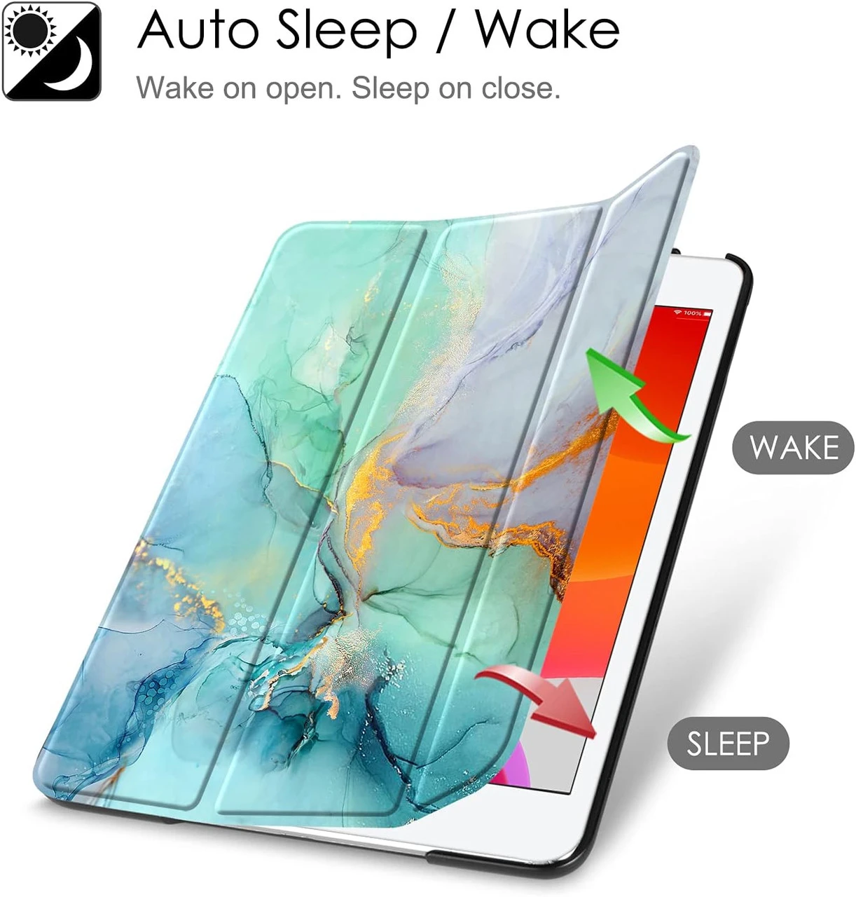 IPad Air 1 Smart Tri-Fold Case Cover Hard Back Apple Air1 Marble 10 IPad Air 1 Smart Tri-Fold Case Cover Hard Back Apple Air1 Marble - Image 10