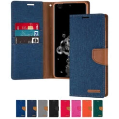 Goospery Samsung Galaxy A21s 2020 Canvas Fabric Wallet Case Cover A217
