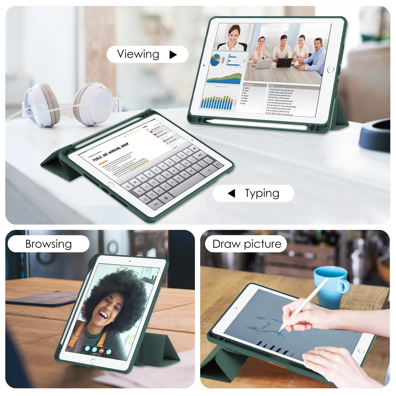 IPad 9.7" 2018 6th Gen 360 Rotate Case Cover Pencil Holder Apple IPad6 11 IPad 9.7" 2018 6th Gen 360 Rotate Case Cover Pencil Holder Apple IPad6 - Image 11