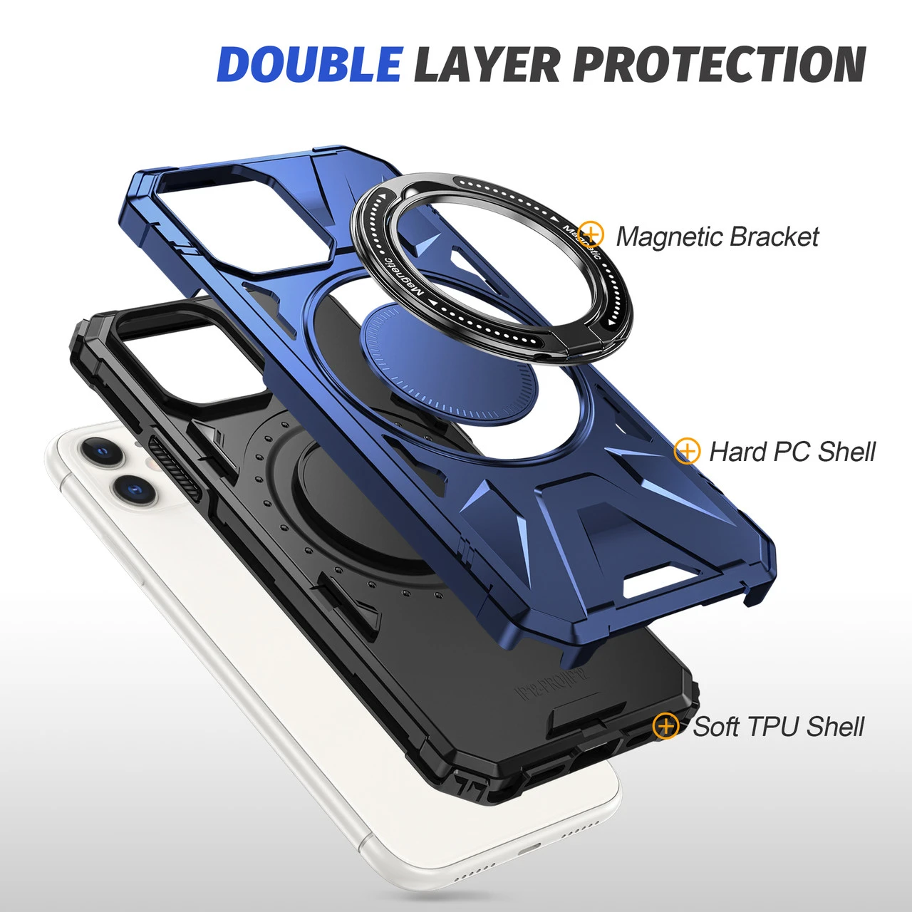 Shockproof IPhone 11 Case Cover Ring Stand W/ MagSafe Apple IPhone11 3 Shockproof IPhone 11 Case Cover Ring Stand W/ MagSafe Apple IPhone11 - Image 3