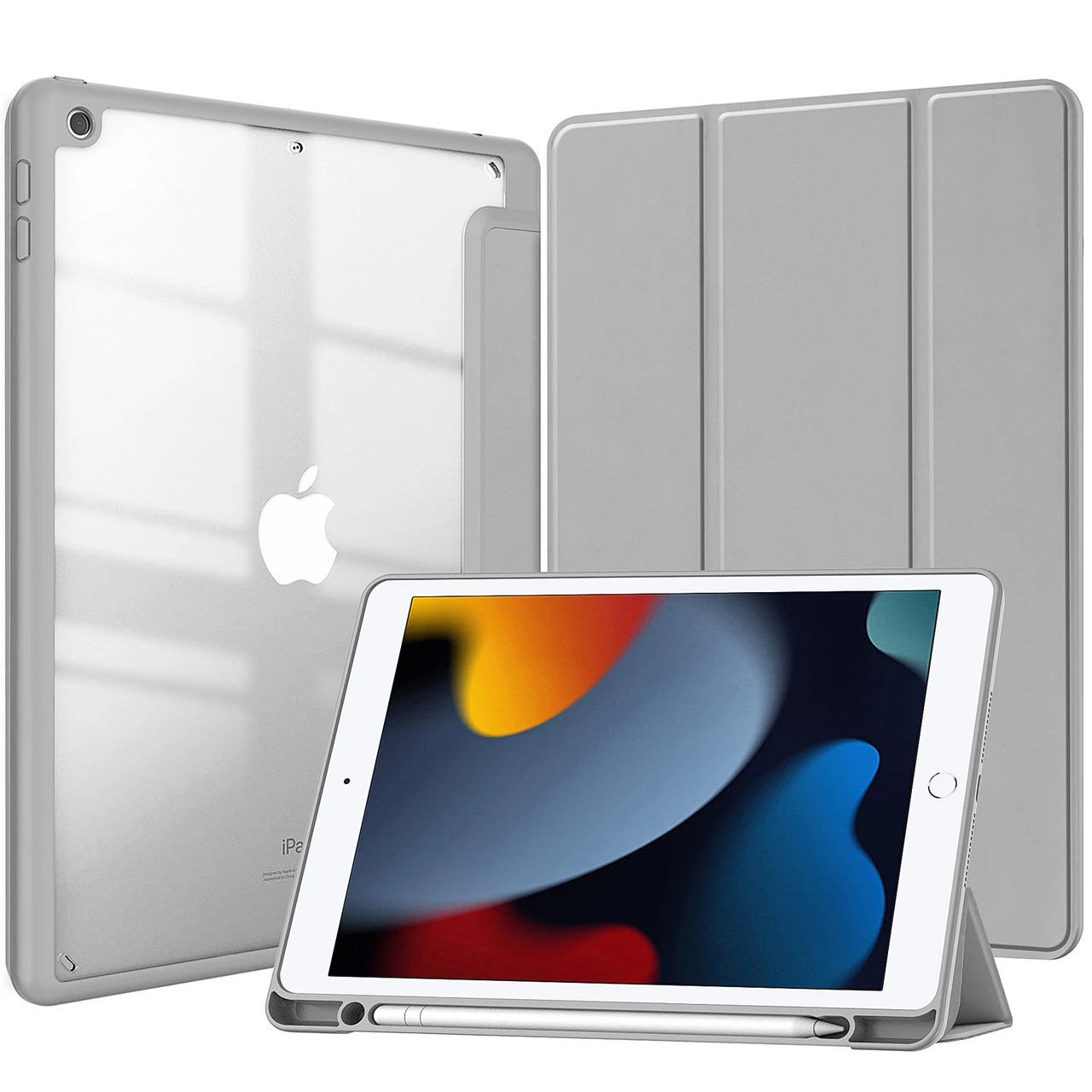 IPad 9.7" 2017 5th Gen Case Cover Clear Back Pencil Holder Apple IPad5 9 IPad 9.7" 2017 5th Gen Case Cover Clear Back Pencil Holder Apple IPad5 - Image 9