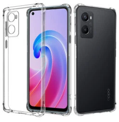 Oppo A96 Clear TPU Mobile Phone Case Shockproof Cover Corner Bumper