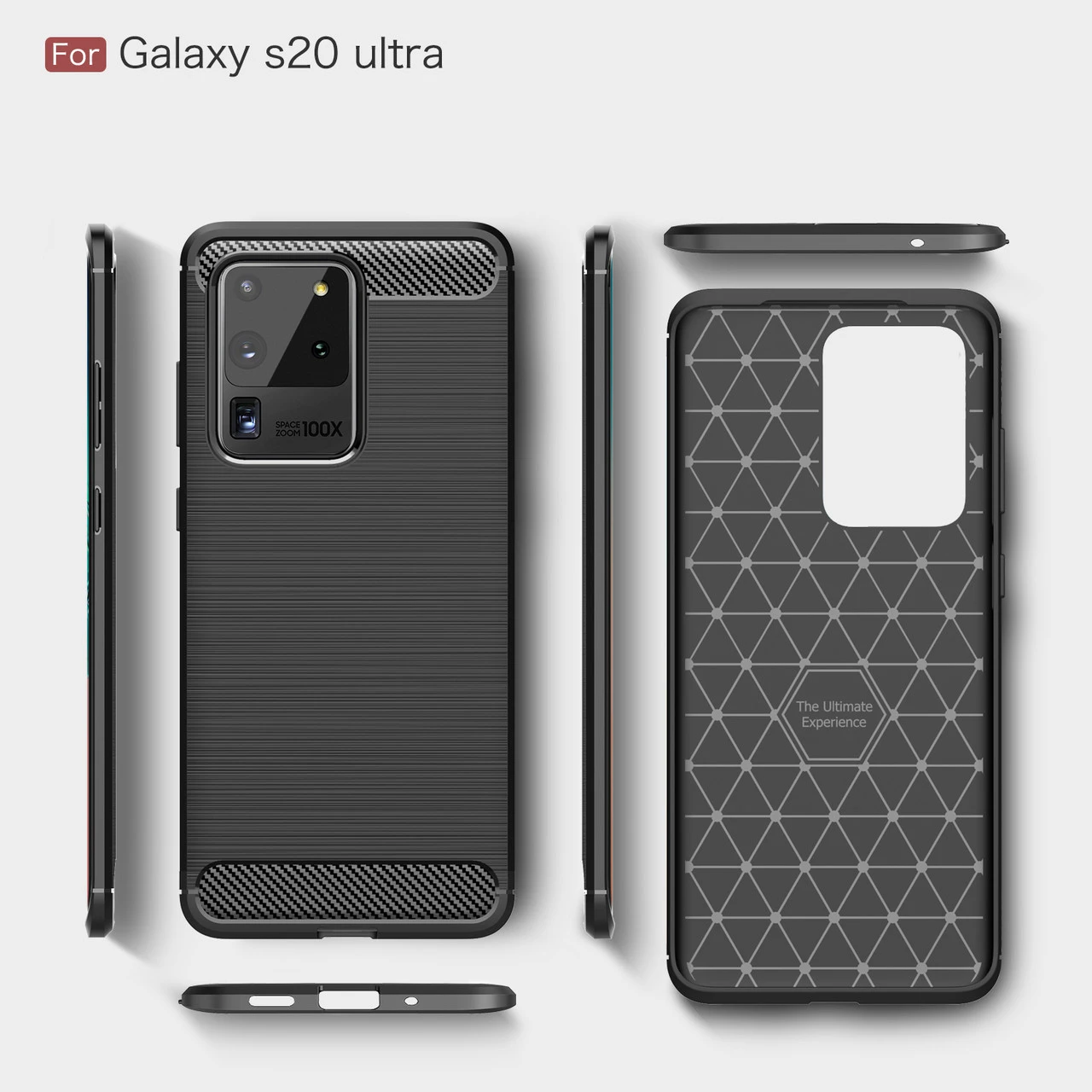 Slim Samsung Galaxy S20 Ultra Carbon Fibre Soft Carbon Case Cover G988 7 Slim Samsung Galaxy S20 Ultra Carbon Fibre Soft Carbon Case Cover G988 - Image 7