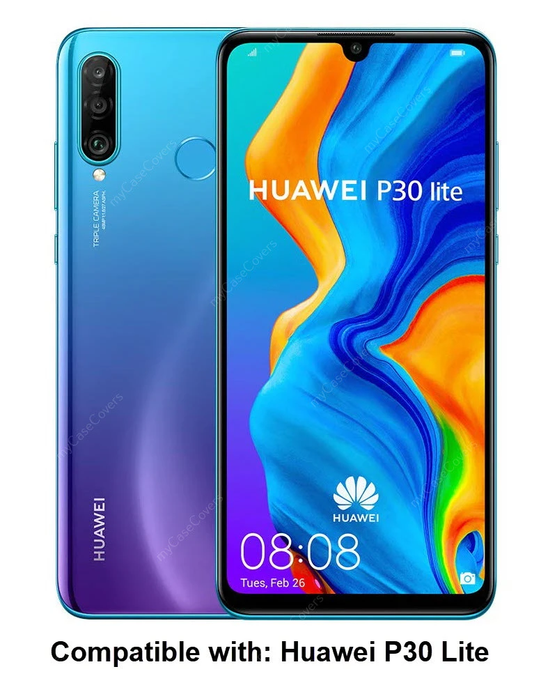 Folio Case For Huawei P30 Lite Leather Mobile Phone Handset Case Cover 2 Folio Case For Huawei P30 Lite Leather Mobile Phone Handset Case Cover - Image 2