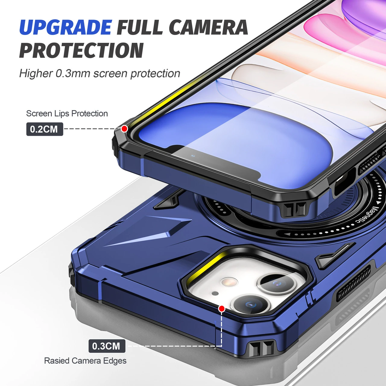 Shockproof IPhone 11 Case Cover Ring Stand W/ MagSafe Apple IPhone11 7 Shockproof IPhone 11 Case Cover Ring Stand W/ MagSafe Apple IPhone11 - Image 7