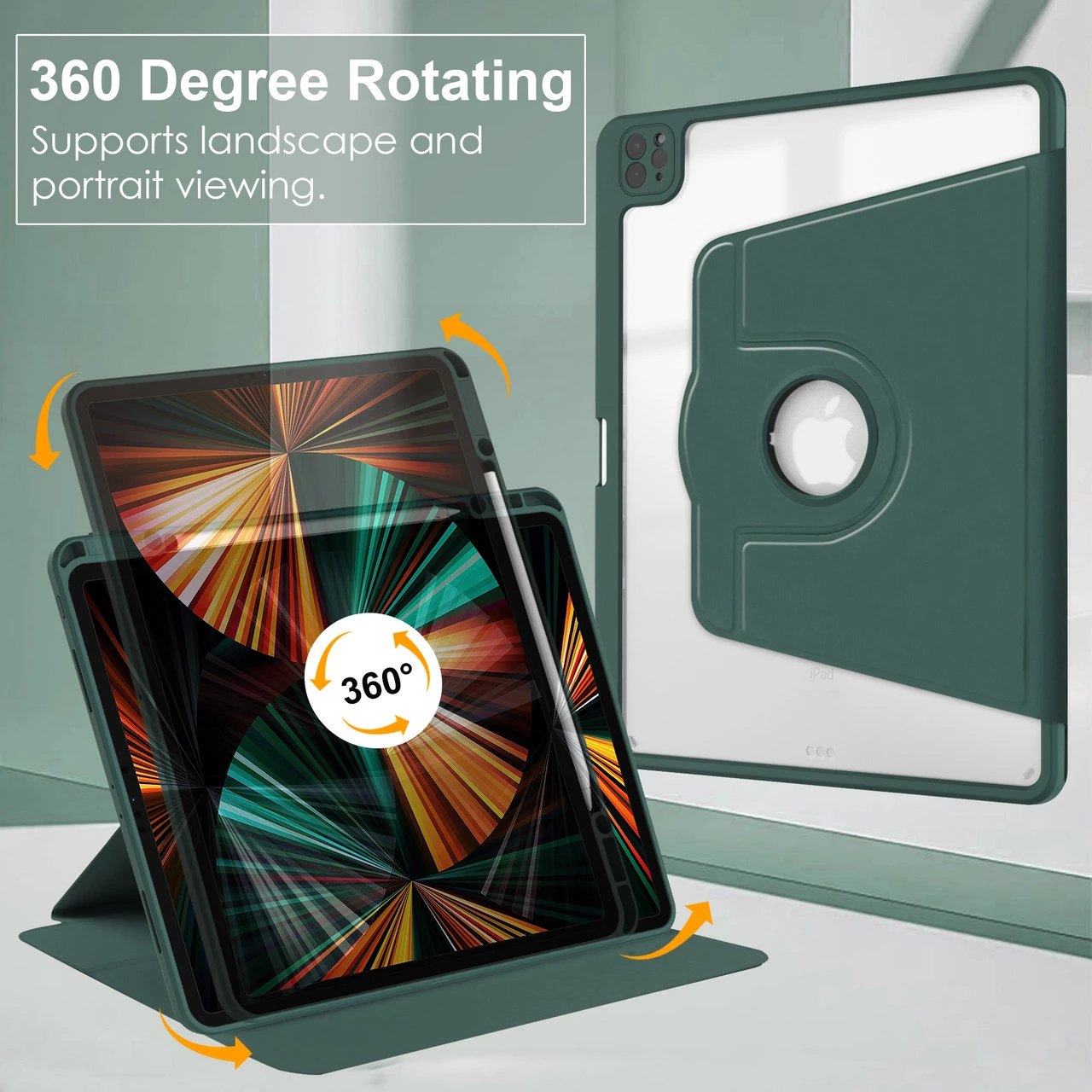 IPad Pro 12.9 (2018) 3rd Gen 360 Rotate Case Cover Pencil Holder Apple 9 IPad Pro 12.9 (2018) 3rd Gen 360 Rotate Case Cover Pencil Holder Apple - Image 9
