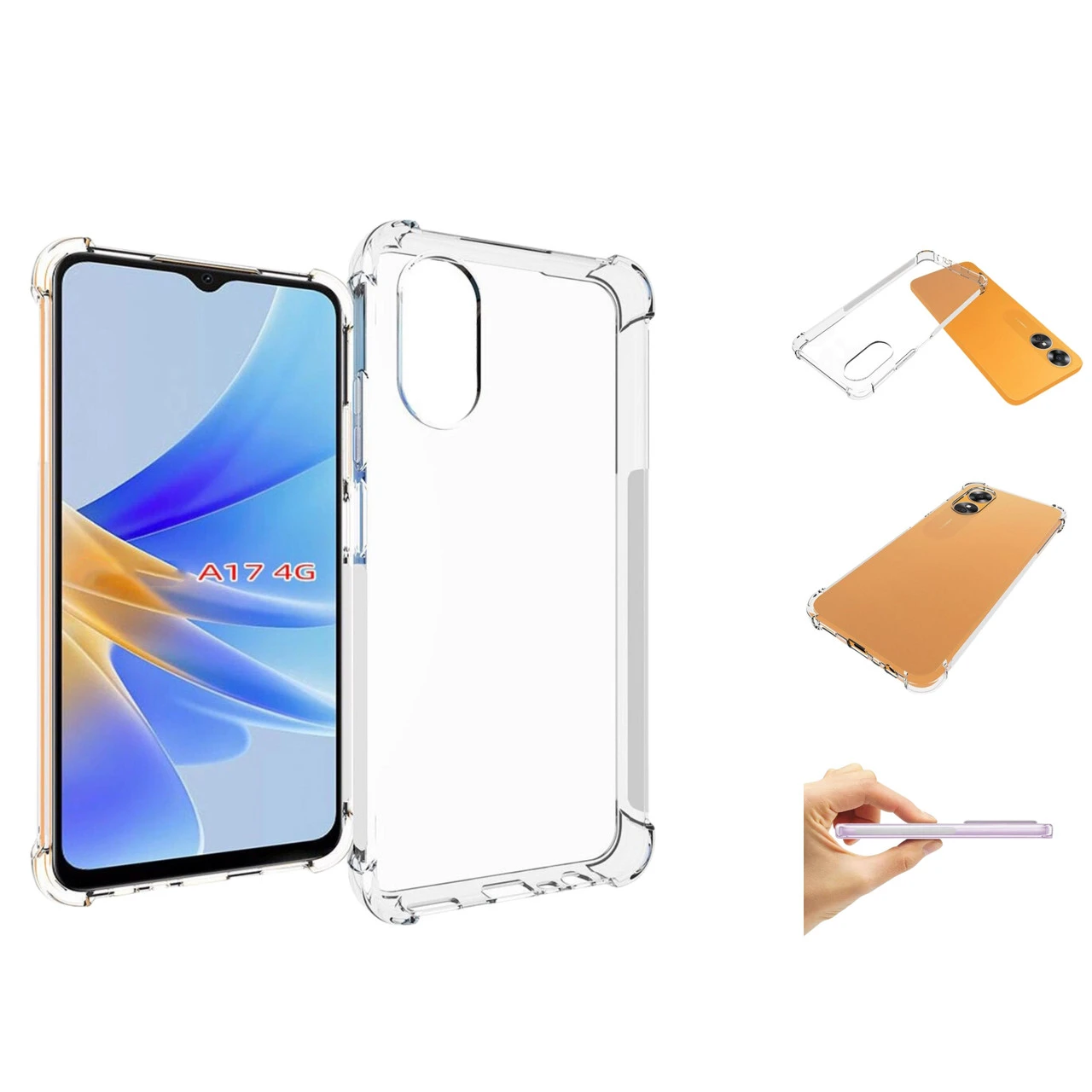 OPPO A17 4G Clear Mobile Phone Case Shockproof Cover Bumper 1 OPPO A17 4G Clear Mobile Phone Case Shockproof Cover Bumper