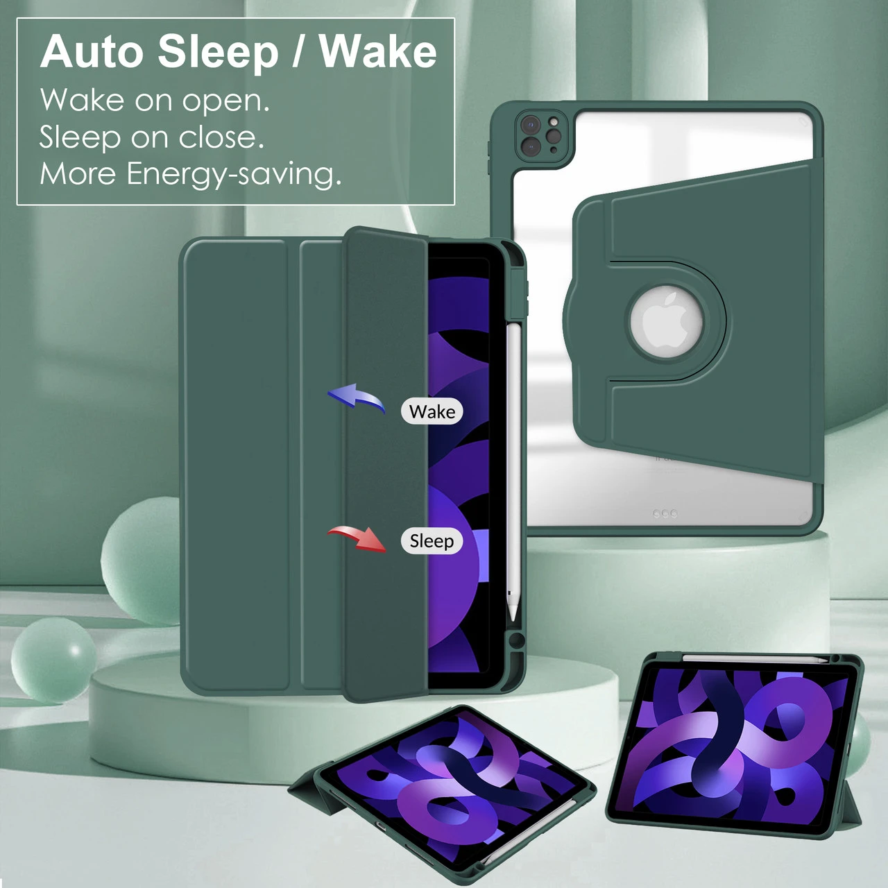 IPad Air 5 10.9" (2022) 360 Rotate Case Cover Pencil Holder Apple Air5 8 IPad Air 5 10.9" (2022) 360 Rotate Case Cover Pencil Holder Apple Air5 - Image 8