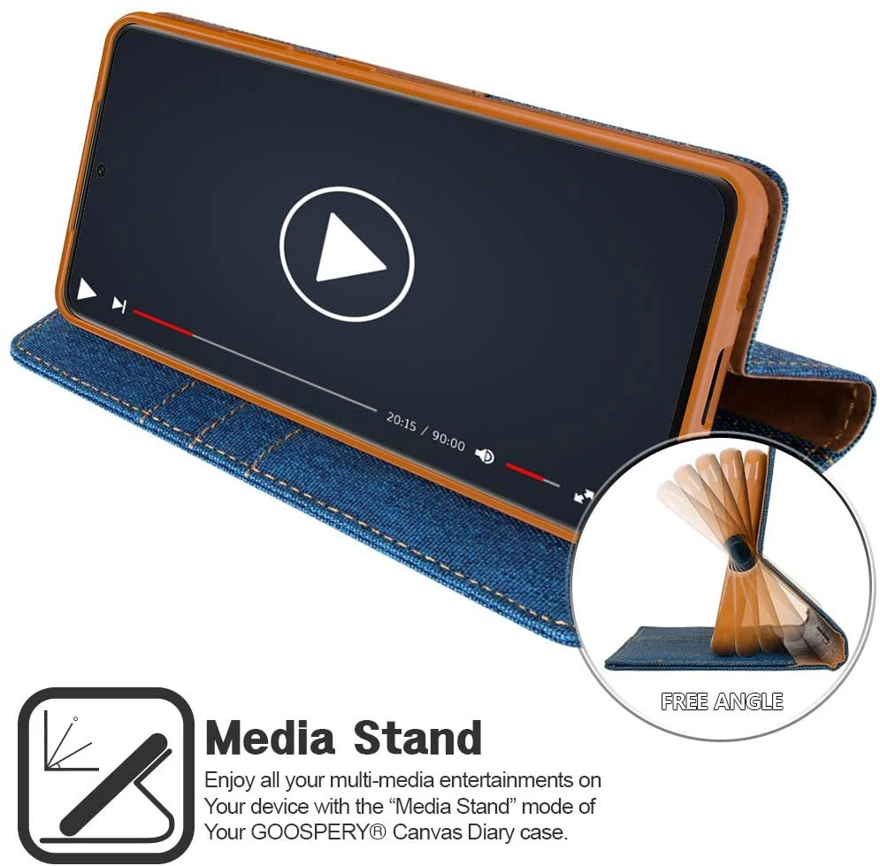 Goospery IPhone 13 Canvas Fabric Flip Wallet Case Cover Apple IPhone13 13 Goospery IPhone 13 Canvas Fabric Flip Wallet Case Cover Apple IPhone13 - Image 13