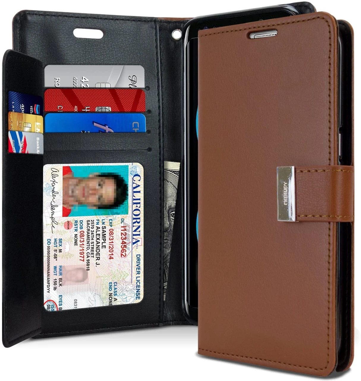 Goospery Samsung Galaxy S23+ Plus 5G Wallet Case Cover Extra Card Slot 5 Goospery Samsung Galaxy S23+ Plus 5G Wallet Case Cover Extra Card Slot - Image 5