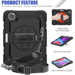Shockproof IPad Pro 11 2020 (2nd Gen) Strap Rugged Case Cover Apple -Deals MyCaseCovers Store bk 1 26258.1597387112.1280.1280