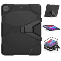 Heavy Duty IPad Pro 12.9 2020 4th Gen Kids Case Cover Apple Shockproof 22 Heavy Duty IPad Pro 12.9 2020 4th Gen Kids Case Cover Apple Shockproof -Deals MyCaseCovers Store bk 1 sku 18951.1596762497.1280.1280