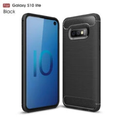 Slim Samsung Galaxy S10e Carbon Fibre Soft Carbon Case Cover S 10e -Deals MyCaseCovers Store black 07108.1552475728.1280.1280