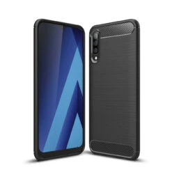 Slim Samsung Galaxy A70 2019 Carbon Fibre Soft Carbon Case Cover A705 -Deals MyCaseCovers Store black 70992.1560927307.1280.1280