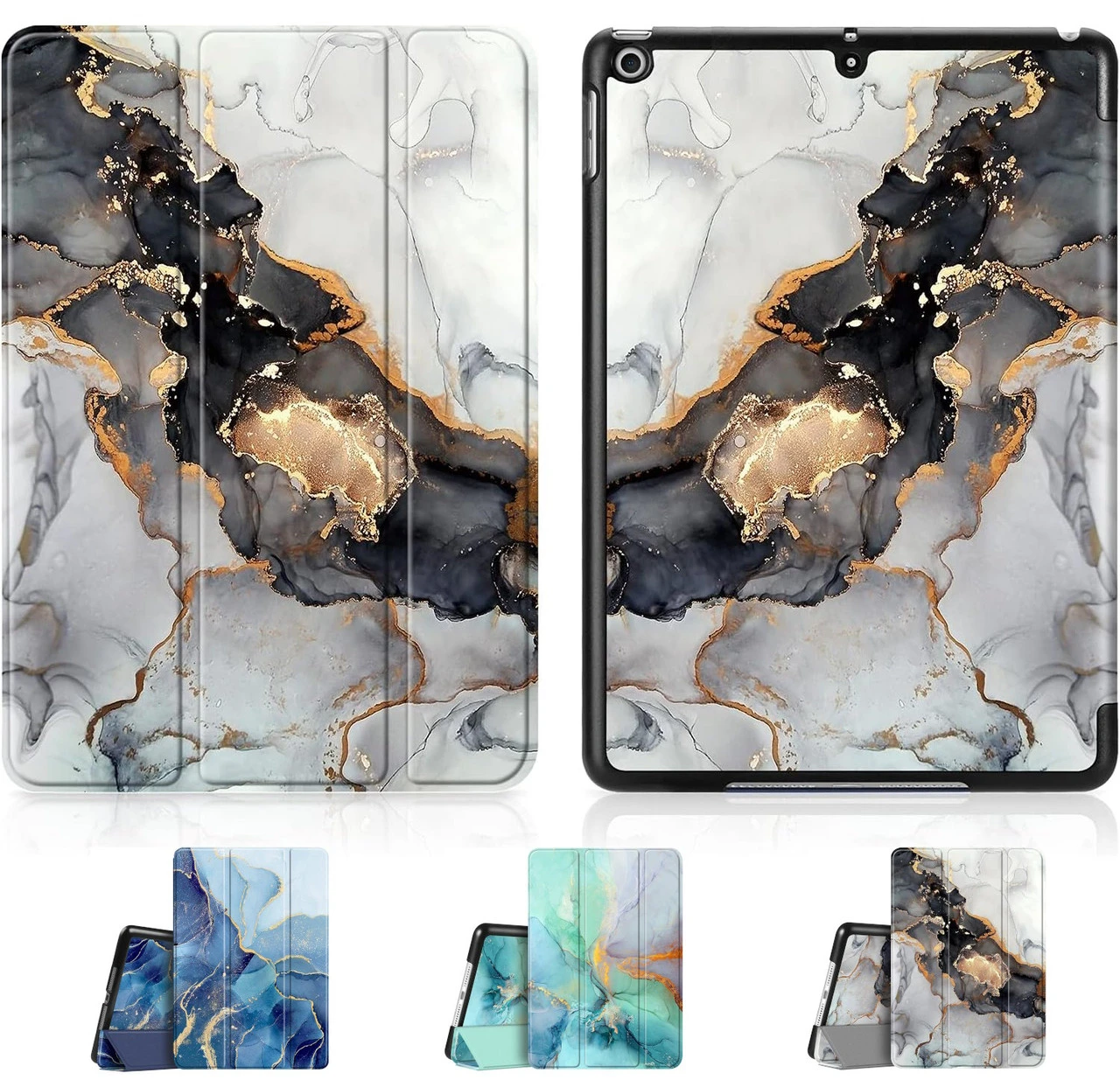 IPad Air 1 Smart Tri-Fold Case Cover Hard Back Apple Air1 Marble 1 IPad Air 1 Smart Tri-Fold Case Cover Hard Back Apple Air1 Marble