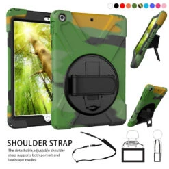 Heavy Duty Hand Strap IPad 2 3 4 Apple Shockproof Tough Case Cover -Deals MyCaseCovers Store camo 45611.1538908713.1280.1280