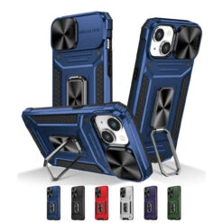 Shockproof IPhone 14 Heavy Duty Case Lens Cover Apple Ring Holder