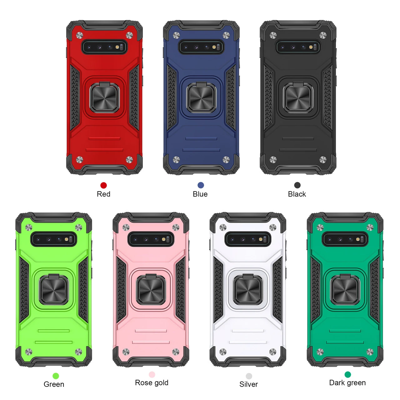 Shockproof Samsung Galaxy S10+ Plus Heavy Duty Tough Case Cover Ring 9 Shockproof Samsung Galaxy S10+ Plus Heavy Duty Tough Case Cover Ring - Image 9